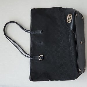 Gucci monogram canvas shopping bag